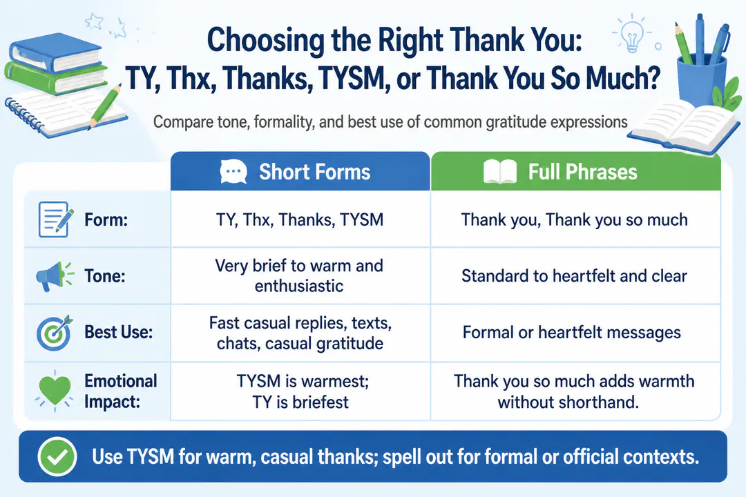 Choosing the Right Thank You: TY, Thx, Thanks, TYSM, or Thank You So Much?