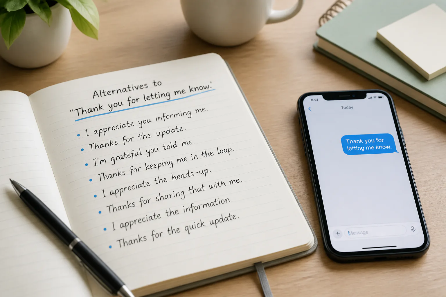 Thank You for Letting Me Know: Meaning, Tone, and Alternatives
