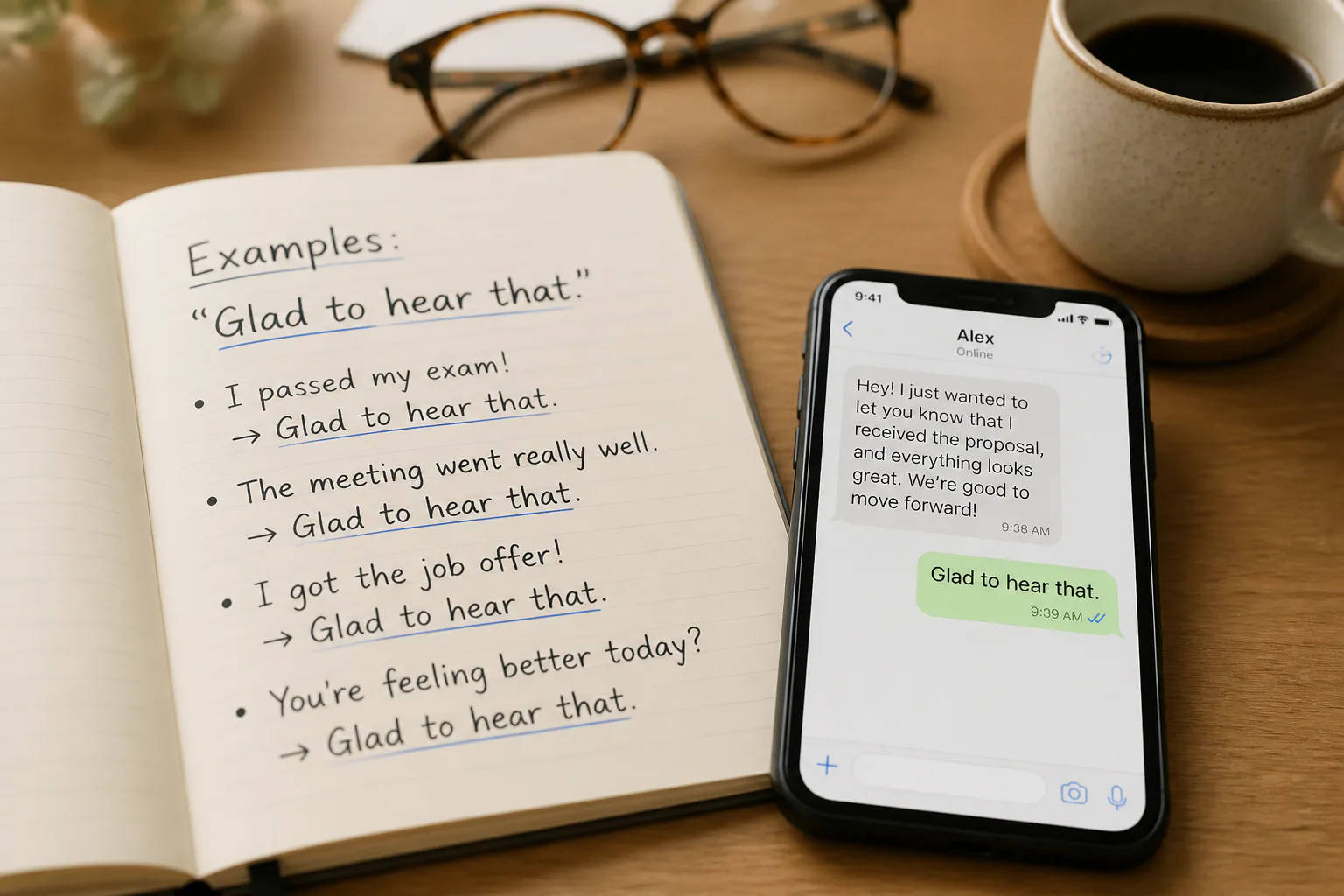 Glad to Hear That: Meaning, Usage, and Examples in American English