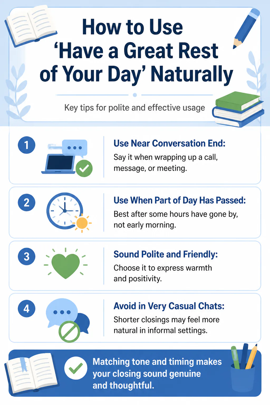 How to Use 'Have a Great Rest of Your Day' Naturally How to Use 'Have a Great Rest of Your Day' Naturally