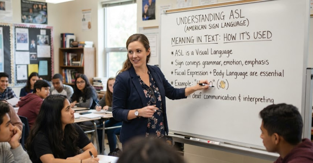ASL Meaning in Text: What Does ASL Mean?
