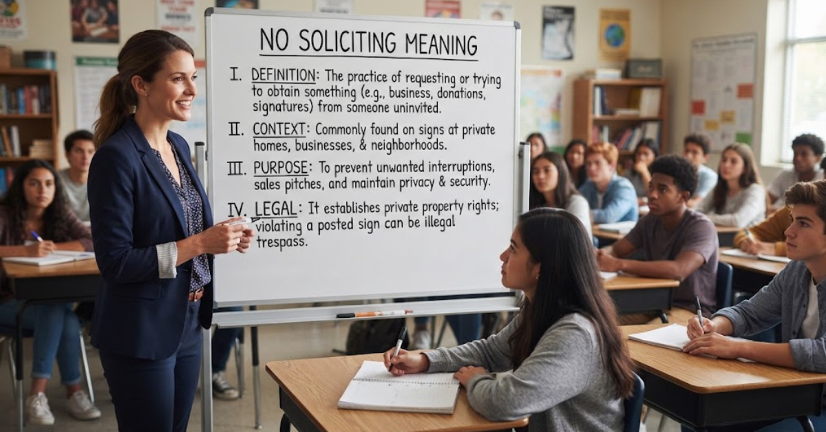 No Soliciting Meaning: What Does It Really Mean?