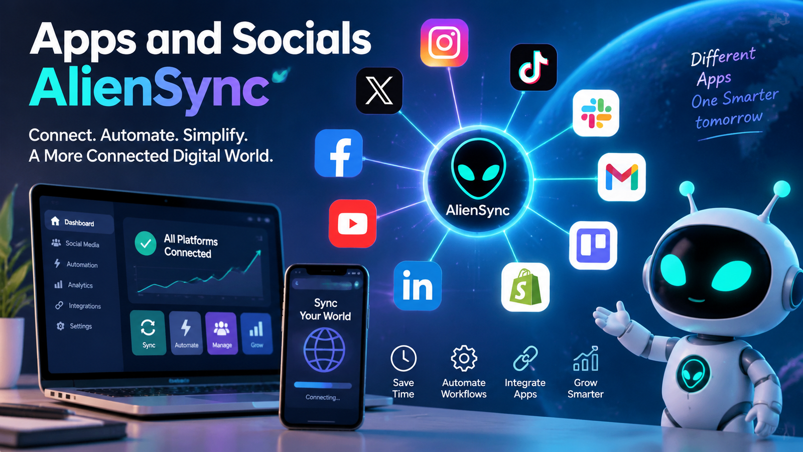 Apps and Socials AlienSync: Understanding Digital Synchronization Between Apps and Social Platforms