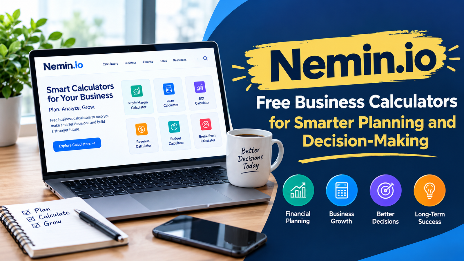 Nemin.io: Free Business Calculators for Smarter Planning and Decision-Making
